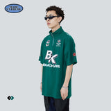 Blackair T Shirt Retro Biker's Style T-shirt Polo Stand Collar