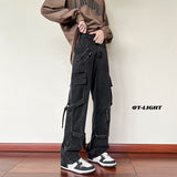 Men Cargo Pants Jeans Men Straight Cargo Pants