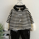 Toddler Boys Sweater Boys Spring Clothes Suit Striped Polo
