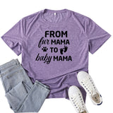 Boy Mama T Shirt Mama to Baby Mama Letter Printed T-shirt