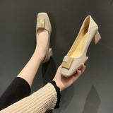 Nude Chunky Heel