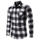 Mens Flannel Jacket Men's Thickened Warm Woolen Flannel Casual Shirt