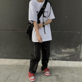 Harajuku Clothing Straight Leg Pant Baggy Pants Straight Cargo Pants Hip Hop Trousers for Men