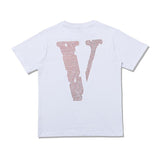 Vlone Men and Women Couple Personality Fashion plus Size Retro Sports Short Sleeve Tshirt