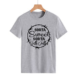 Beth Dutton Outfits Sorta Sweet Sorta Beth Dutton round Neck Casual Short Sleeve Loose plus Size Fashion T-shirt