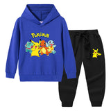 Children Pokemon Pikachu Hoodie & Pant Set Sweater Suit Cotton Trendy