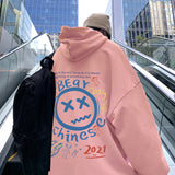 Smiley Face Hoodie Fall Hoodie Men's Loose