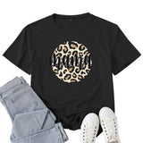 Boy Mama T Shirts Mama Leopard Circlet T-shirt