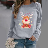 Black Christmas Sweater Christmas Pattern round Neck Sweater for Women