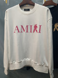 Amiri Hoodie New US Amiri Letter Print round Neck Terry Sweatshirt