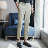 Men Trousers Ice Silk Drape Men Small Suit Pants