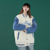 Dodgers Letter Man Jacket Outfit Senior Jackets Varsity Baseball College Coat Baseball Uniform Couple Wear Spring Loose Jacket