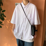 Men Shirts Retro Summer Short-Sleeved Top