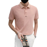 Men Short Sleeve T-Shirt Lapel T-shirt