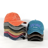 Yankee Baseball Cap Letter Embroidered Baseball Cap Trendy Denim Washed Peaked Cap for Men and Women