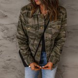 Nina Parker Camo Jacket Camouflage Loose Casual Jacket Female