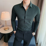 Men Shirts Stretch Men's Slim-Fitting Seamless Adhesive Shirt