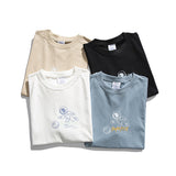 Men's T-shirt Hip Hop Couple Outfit Summer Simple Printed Fashion Brand Retro Loose Short Sleeve T-shirt for Men
