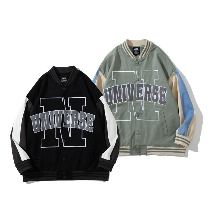 New York NYC Varsity Jacket Colorblock Baseball Uniform Embroidery