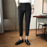 Men Trousers Business Letter Embroidery Small Suit Pants Men