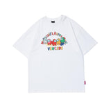 Men T Shirt Summer Casual Tops Cartoon Printed Short Sleeve T-shirt Fashion Loose Half Sleeve