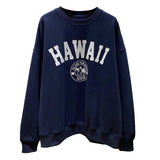 Diana Harvard Sweatshirt Autumn Letter Print round Neck Pullover Long Sleeve Sweater