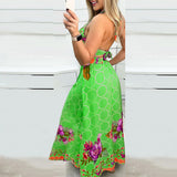 Women Bohemian Dress Women's Sexy Slim Fit Two-Piece Suit