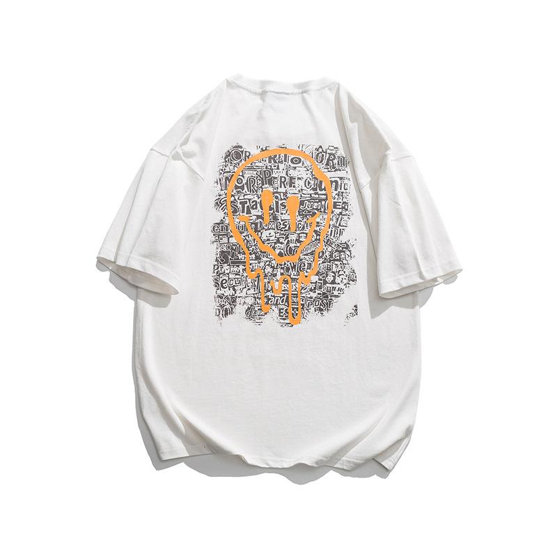 Men T Shirt Summer Casual Tops Men's Clothes Summer Wear Street Men's Round Neck Short Sleeve Casual Loose Devil Print T-shirt