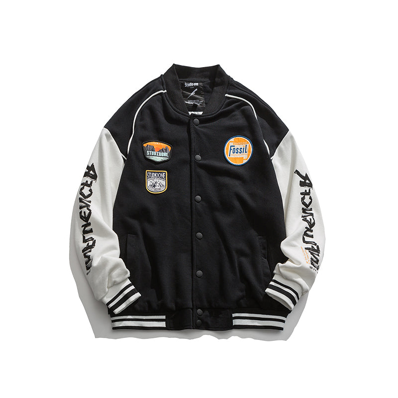 Letterman Jacket Outfit Senior Jackets Varsity Baseball Coat Spring and Autumn Loose Casual Jacket Men's Top