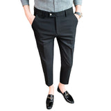 Men Trousers Embroidered Slacks