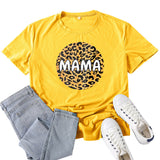 Boy Mama T Shirt Leopard Mama Pattern Printed T-shirt