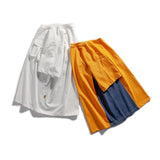 Men T Shirt Summer Casual Tops Short-Sleeved Loose Three-Dimensional Pocket Workwear Color Matching T-shirt