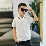 Children Boy Polo Shirts Summer Boys Short Sleeve Lapel T-shirt Short Sleeve