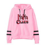 Boy Mama Hoodie Christmas Red Plaid Claus Printed Parallel Bars and Stripes Sweatshirt
