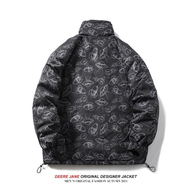Men Coat down Jacket Men's Winter Loose Fashion Brand Thickened Warm Casual Jacket