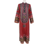Beth Dutton Bohemian Dress Winter Autumn Midi Dresses Split Long Sleeve Dress