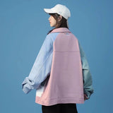 Corduroy Patch Jacket Corduroy Stitching Baseball Uniform Jacket Women's Jacket