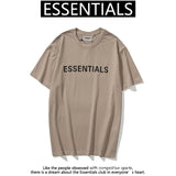 Fear Of God Fog T Shirt Essentials Double Line Letter Loose High Street Short Sleeve T-shirt For Men