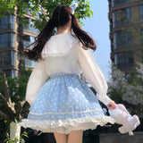 Gothic Lolita Harajuku Style Clothing Student Versatile Long Sleeve Sailor Collar Solid Color Inner Wear