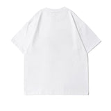 Men T Shirt Summer Casual Tops Letter Print Short-Sleeve T-shirt Men's Fashion Brand round Neck Half Sleeve Trendy Loose Pullover