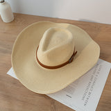 Straw Hat Summer Sun Shade Top Hat Sun-Proof Straw Hat