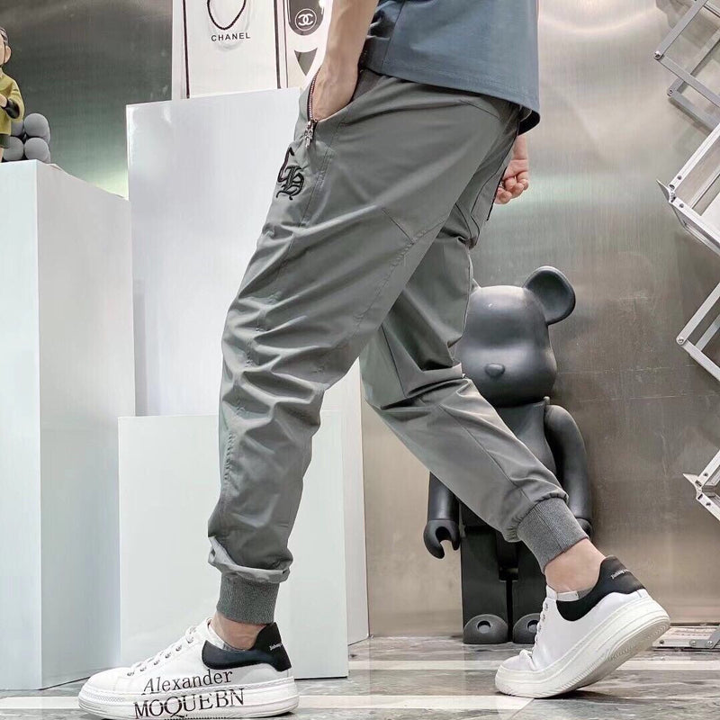 CHH Chrome Heart CHH Spring/Summer Stitching Embroidered Casual Trousers for Men and Women