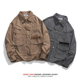Men Long-Sleeved Shirt Spring Jacket Men Baggy Coat