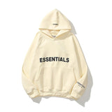 Fog Essentials Hoodie Fear of Fog Double Line Essentials Adhesive Three-Dimensional Letter Sweater Hoodie Couples Coat