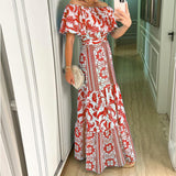 Women Bohemian Dress Spring/Summer Printed Dress for Woman Female