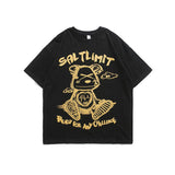 Men T Shirt Summer Casual Tops Men's Clothes Summer Wear Vintage Men's round Neck Short Sleeve Casual Loose Cartoon Dog Printed T-shirt