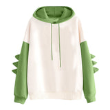 Dinosaur Sweaters Dinosaur Contrast Color Sweatshirt