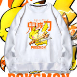 Men and Women Pokemon Pikachu Hoodie Crew Neck Pullover Sweatshirt