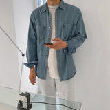 Denim Shirts Denim Long Sleeve Shirt Coat Men's Spring and Autumn Loose