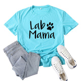 Boy Mama T Shirts Lab Mama Letter Print Short-Sleeve T-shirt